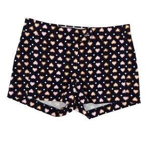 J.Crew Navy Multi Colored Hearts Chino Shorts Size 00 Women’s